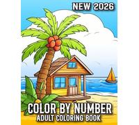 New 2026 Color By Number Adult Coloring Book: Large Print Color By Number Coloring Pages With Butterflies, Animals, Flowers, Nature Scenes, and ... | Easy Designs for Adult, Senior and Beginner