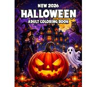 New 2026 Halloween Adult Coloring Book: 50 spooky large print Halloween coloring pages for adults and seniors featuring autumn pumpkins, witches, ... designs for relaxation and stress relief
