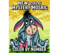 New 2026 Mystery Mosaic Color By Number: Large Print Mystery Mosaic Color by Number Coloring Book for Adults