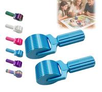 New 3D Printed Diamond Painting Roller Tool, Essential DIY Craft Tool for Rhinestone Embroidery Detachable, Easy-Grip Handle & Detachable Design (Blue+Blue)