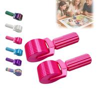 New 3D Printed Diamond Painting Roller Tool, Essential DIY Craft Tool for Rhinestone Embroidery Detachable, Easy-Grip Handle & Detachable Design (Rose+Rose)