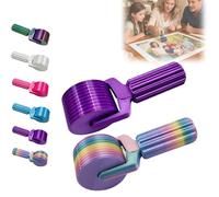 New 3D Printed Diamond Painting Roller Tool, Essential DIY Craft Tool for Rhinestone Embroidery Detachable, Easy-Grip Handle & Detachable Design (Purple+Colored)