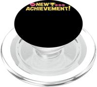 New Achievement! Letras Amarillas Logro Fan Videojuegos PopSockets PopGrip para MagSafe