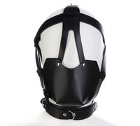 New Adult Black Pu Bandage Head Mask Sexy Unisex Masks Fashion Cosplay Party Costume Puppy Roleplay Boy Face Cover