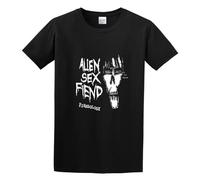 New Alien Sex Fiend UK Rock Fiendology Beyond Unisex 100% Cotton Short-Sleeve T-Shirts Black XL