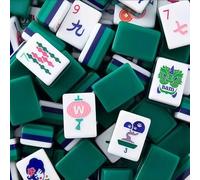 New American Style American Mahjong Set, Hand-Painted Tiles