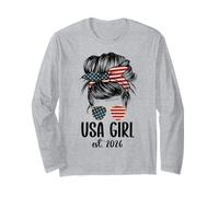 New American Woman Proud USA Girl 2026 Citizenship Manga Larga