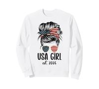 New American Woman Proud USA Girl 2026 Citizenship Sudadera