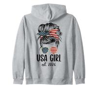 New American Woman Proud USA Girl 2026 Citizenship Sudadera con Capucha