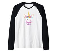 New Baby Girls Biggest Sister Unicorn Camiseta Manga Raglan
