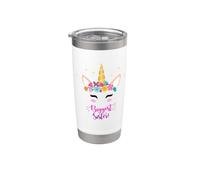 New Baby Girls Biggest Sister Unicorn Vaso térmico de acero inoxidable de doble pared