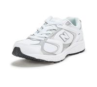 New Balance Tenis unisex para niños 408 V1 con cordones, Nb 103 Blanco/Plateado Metálico, 6 Big Kid