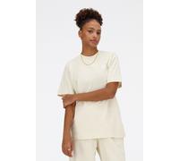New Balance Athletics Jersey T-shirt Linen Talla: L | Tops Deportivos Outlet | Mujer | Blanco