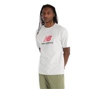 New Balance Athletics Logo Camiseta, Ash Heather, M para Hombre