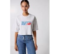 New Balance Athletics Premium Chest Logo Cropped T-S M Gris
