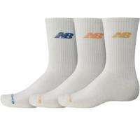 New Balance - Calcetines Everyday Crew 3 Pairs, Unisex, White, S