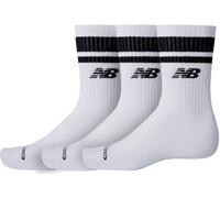 New Balance - Calcetines Everyday Stripe Midcalf (3 Pares), Unisex, White, L [42 - 46]