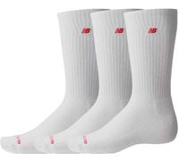 New Balance - Calcetines Patch Logo Crew (3 Pares), Unisex, White, M [38 - 42]