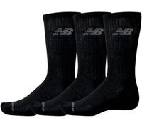 New Balance - Calcetines Performance Basic Crew 3 Pack, Unisex, Black, M [38 - 42]