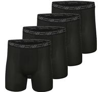 New Balance Calzoncillos Tipo bóxer de Malla estándar de 5 Pulgadas sin bragueta para Hombre (Paquete de 4), Negro/Negro/Negro