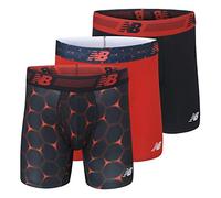 New Balance Calzoncillos Tipo bóxer para Hombre, de 15 cm, bragueta Frontal con Bolsa, Paquete de 3, Rojo/Negro/Rojo Equipo, Talla S, Team Red/Black/Team Red Viper, S