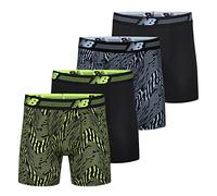 New Balance, Calzoncillos tipo bóxer sin bragueta para hombre, 15 cm de entrepierna, 4 unidades, Small