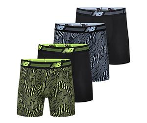 New Balance, Calzoncillos Tipo bóxer sin bragueta para Hombre, 15 cm de Entrepierna, 4 Unidades, Small
