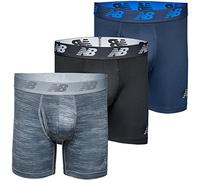 New Balance Calzoncillos Tipo bóxer sin bragueta para Hombre (4 Unidades), Negro, 4XL