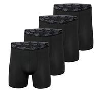 New Balance 5 Performance No Fly Boxer Brief (4 Pack) Bañadores Ajustados para Hombre, Negro/Negro/Negro/Negro, 3XL Plus Tall