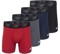New Balance Calzoncillos Tipo bóxer sin bragueta para Hombre Big & Tall Performance de 5 Pulgadas (Paquete de 4), Pigmento/Rojo Equipo/Plomo/Negro, Talla 3XL (48-50 Pulgadas), Pigmento/Rojo