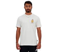 New Balance Camiseta de Manga Corta Hombre Sport Essentials Barrel Blanco - Marca EAN: 0197375341750 - Talla: M