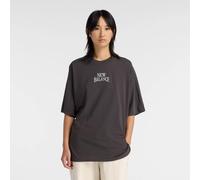 new balance Camiseta talla grande 'Trackside' negro / blanco S negro / blanco