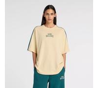 new balance Camiseta talla grande 'Trackside Oversized T-Shirt' beige / marrón XS beige / marrón