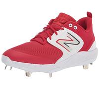 New Balance Fresh Foam X 3000 V6 - Zapatillas de béisbol con clavos de metal para hombre, Rojo/Blanco, 7
