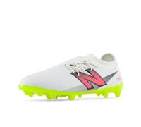 New Balance Furon Dispatch Fg V7+ - Tenis de fútbol unisex para adultos, Blanco/Hi-lite/rosa neón, 11.5 Wide Women/10 Men
