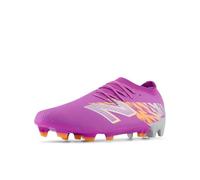 New Balance Furon Team Fg V8, Fruta de la pasión, mango caliente, plateado metálico, 10.5 Wide Women/9 Men