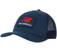 New Balance - Gorra Stacked Patch Logo Trucker, Unisex, Blue, OSFM