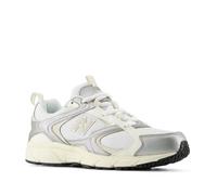 New Balance Hombre 408 V1 Basket, Blanco Lino Plateado Metalizado, 42.5 EU