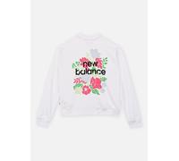 New Balance Kids NB Stacked Floral Back Graphic FT Crew 9 - 10A Blanco
