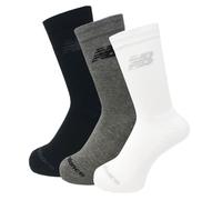 New Balance LAS95363 Calcetines Unisex, Blanco/Gris, M, 3 unidades