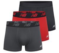 New Balance Men's 3"""" Boxer Brief No Fly with Pouch 3-Pack Black/Tea