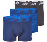 New Balance Men's 3 Premium Performance Trunks (3 Pack) Pigment/Pigment Woodgrain/Black Medium
