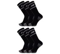 New Balance Men's and Women's Performance Cushioned Crew Socks-6 & 12 Pairs-Moisture Wicking, Negro (6 Pares), XL Unisex Adulto
