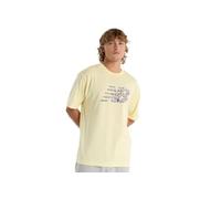 New Balance Nautical Logo T-Shirt Camiseta, Pergamino, L para Hombre