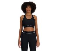 New Balance NB Sleek Medium Support Sports Bra Sujetador Deportivo, Opaco, Negro, L para Mujer