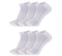 New Balance Performance Cushioned Low Cut Socks-6 & 12 Pairs-Moisture Wicking Corte bajo, Blanco (6 Pares), M Unisex Adulto