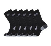 New Balance Performance Recycled Crew 6 Pack Calcetines, Negro, XL Unisex Adulto