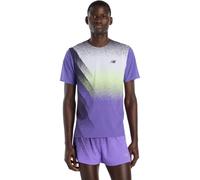 New Balance - Ropa para trail running - Race Day Ultra Light Printed T-Shirt Electric Purple - Talla M - Púrpura Púrpura M