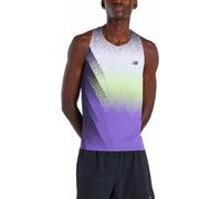New Balance - Ropa para trail running - Race Day Ultra Light Printed Singlet Electric Purple - Talla M - Púrpura Púrpura M