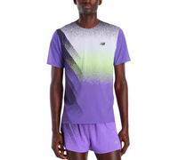 NEW BALANCE Camiseta de running para hombre Race Day Ultra Light Printed lila | M